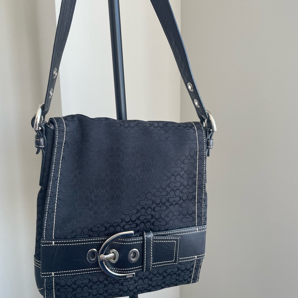 Coach Black Signature Shoulder Bag